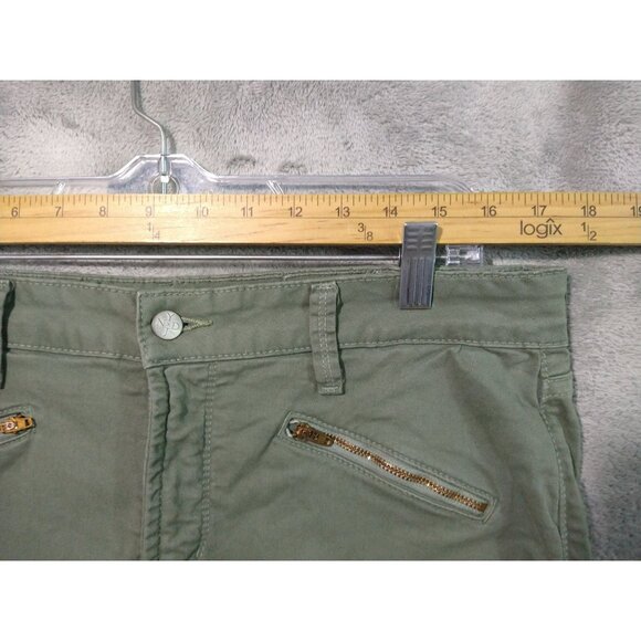 NYDJ Legging Womens 14 Green Jegging Zip Ankle Pockets Stretch High Rise - Picture 3 of 10